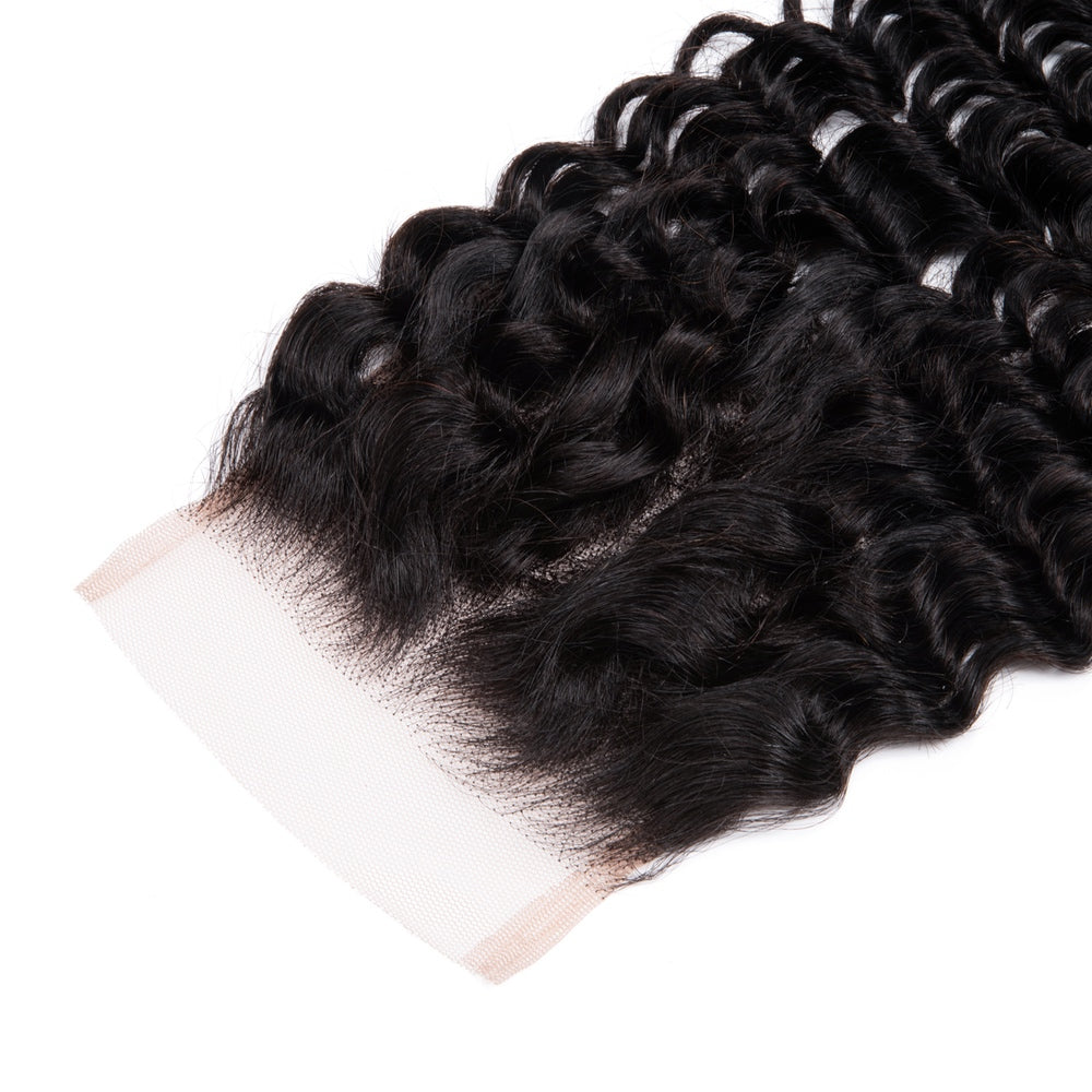 4×4 Deep Wave Lace Closure 100% Unprocessed Virgin Human Hair