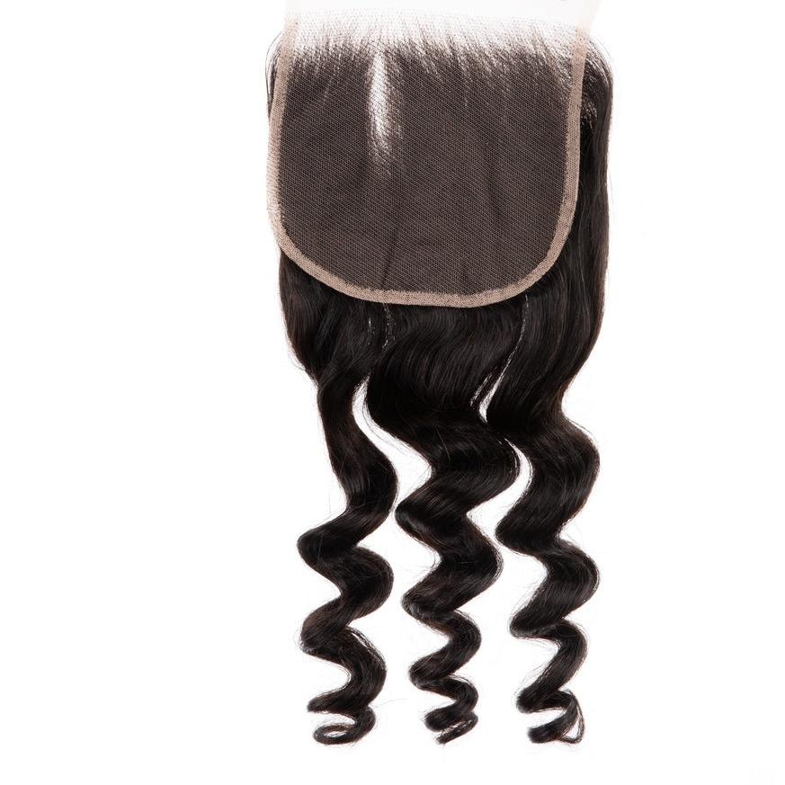 4×4 Premium Hair Quality 100% Human Hair Loose Deep Lace Closure