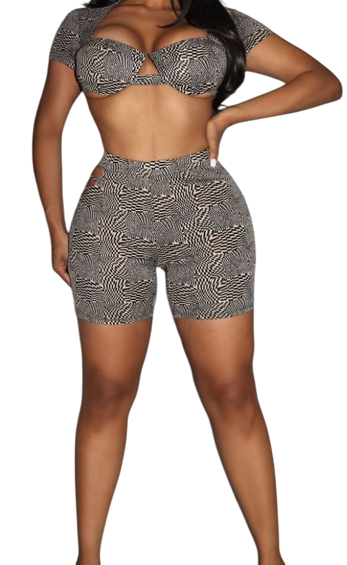 2PCS BIKER SHORT SET