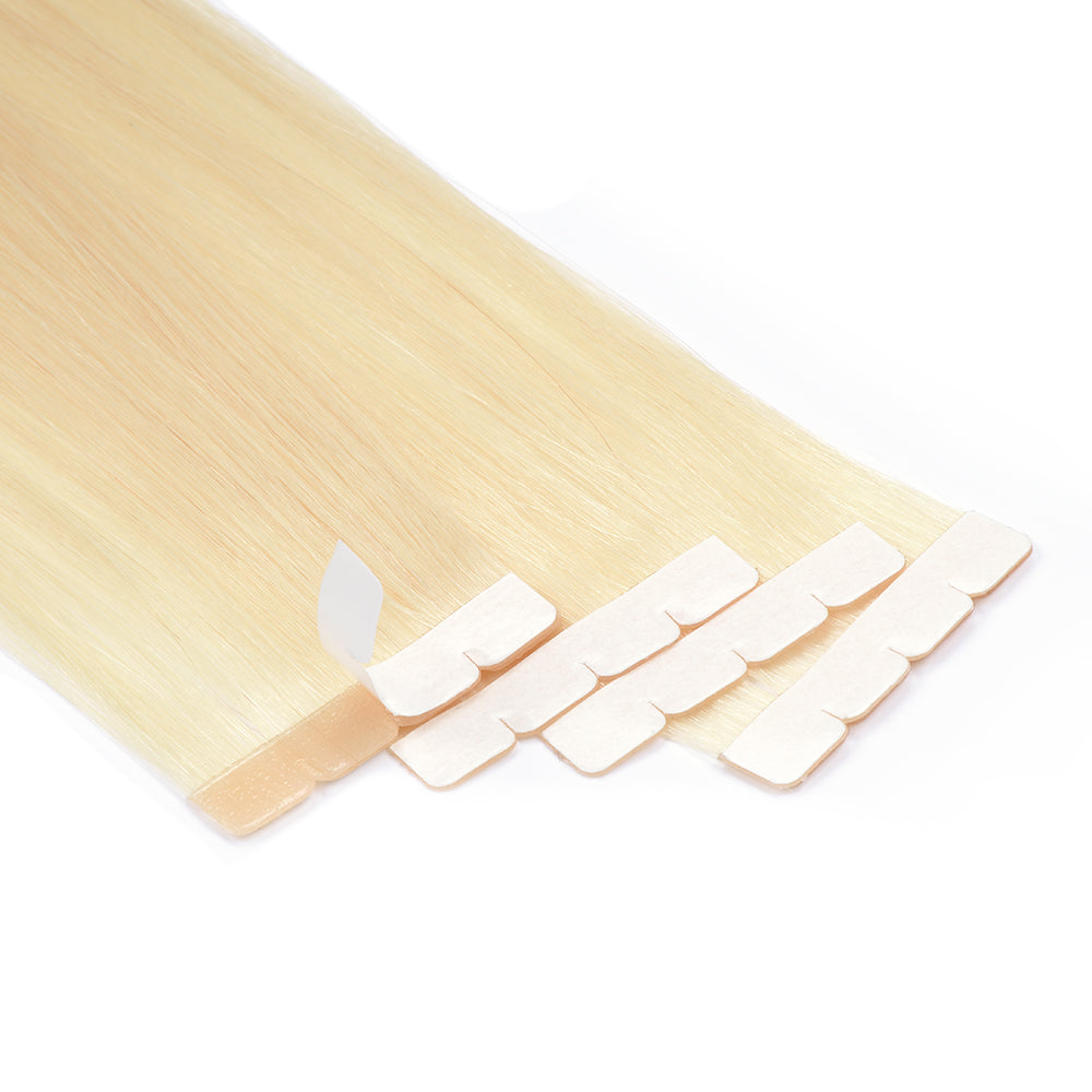 15A Tape-In Hair Extension #613 Blonde Straight High Quality Hair 40G