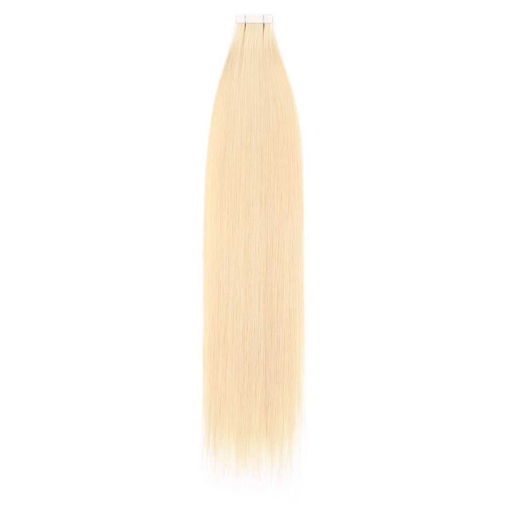 15A Tape-In Hair Extension #613 Blonde Straight High Quality Hair 40G