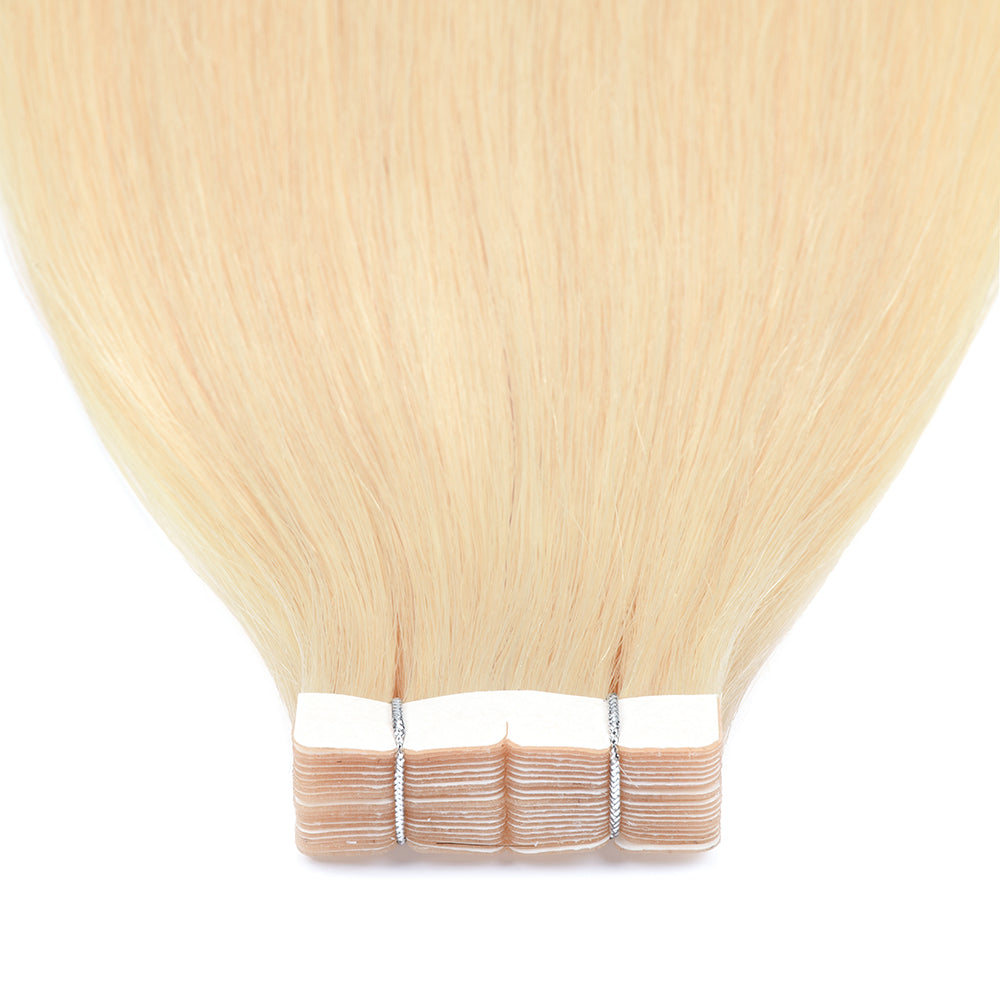 15A Tape-In Hair Extension #613 Blonde Straight High Quality Hair 40G